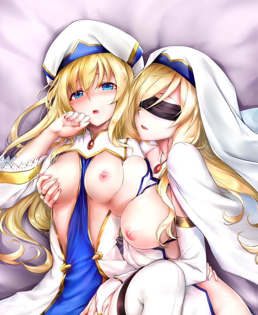priestess and sword maiden (goblin slayer!) drawn by rei_kun