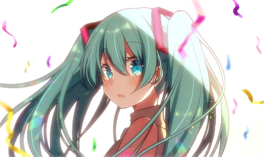 hatsune miku (vocaloid) drawn by asagao_minoru