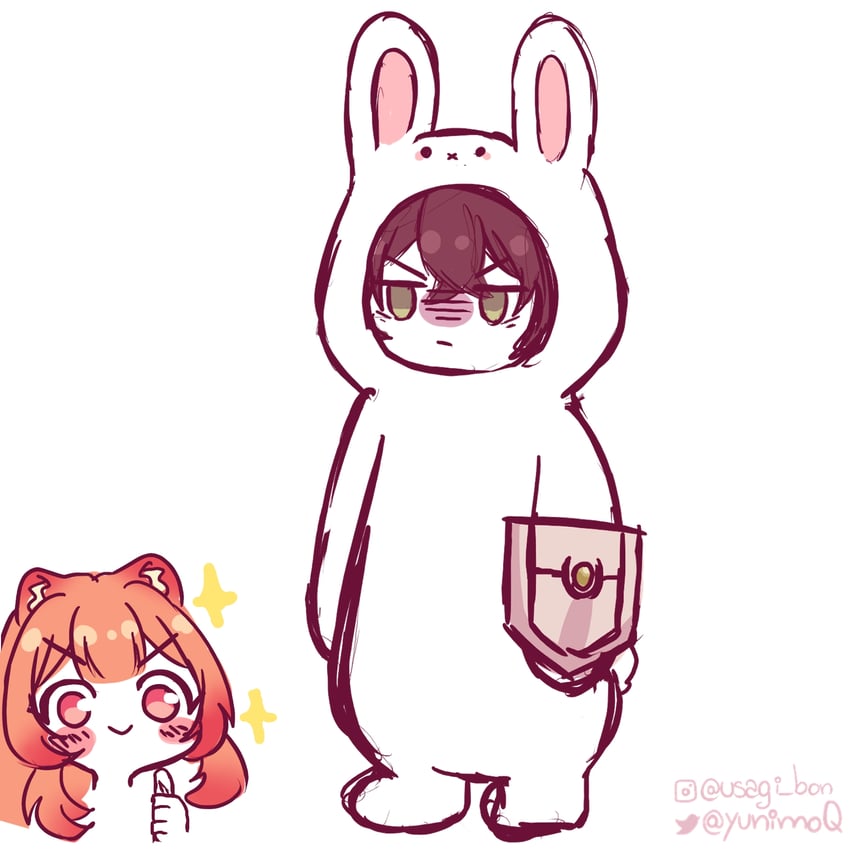 raphtalia and iwatani naofumi (tate no yuusha no nariagari) drawn by yunimoq