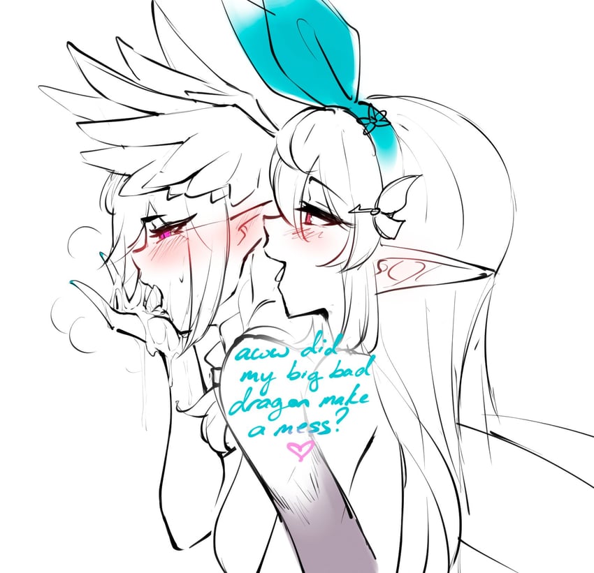 selen tatsuki and pomu rainpuff (nijisanji and 1 more) drawn by ricegnat