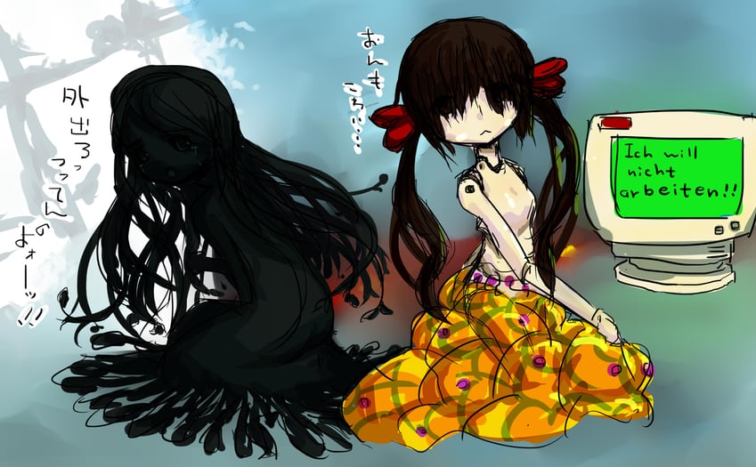 h.n.elly and elsa maria (mahou shoujo madoka magica) drawn by amo_gaata