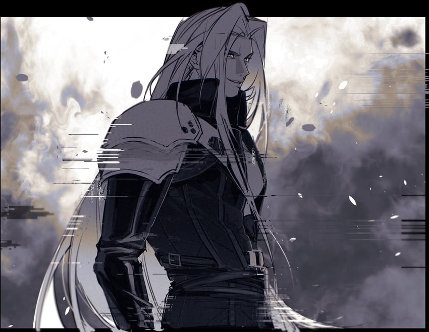 sephiroth (final fantasy and 2 more) drawn by recalderzhi
