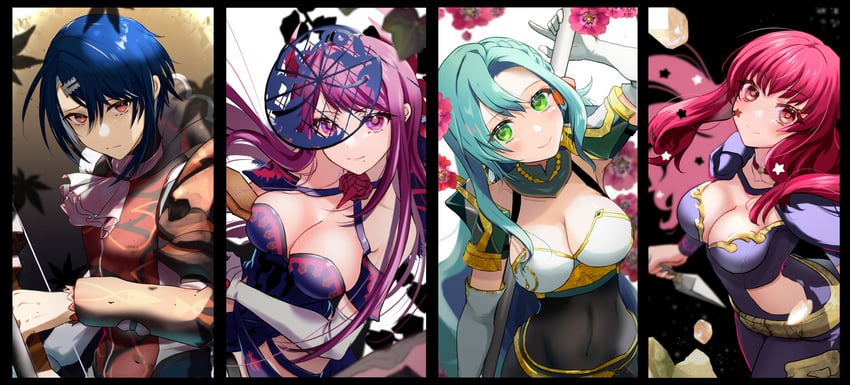 ivy, yunaka, chloe, and alcryst (fire emblem and 1 more) drawn by mu_tu_bu