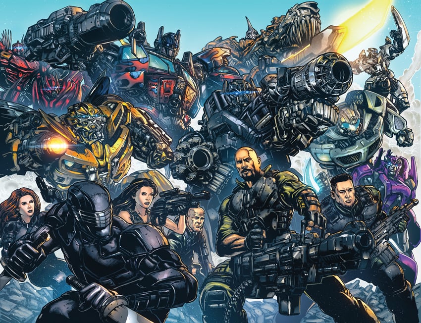 optimus prime, bumblebee, cliffjumper, jazz, elita one, and 10 more (transformers and 4 more) drawn by james_raiz and kieran_oats