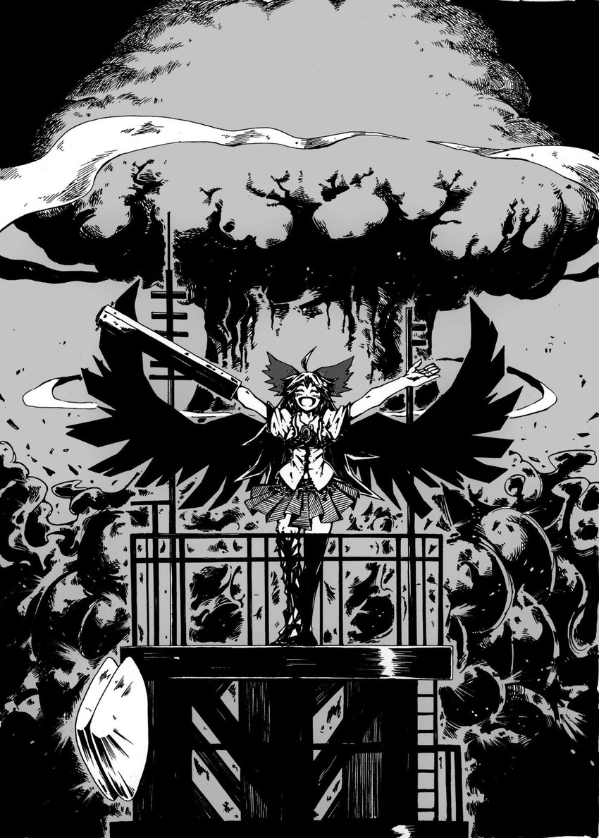 reiuji utsuho (touhou and 1 more) drawn by nehitsuji_(syatihokoga)