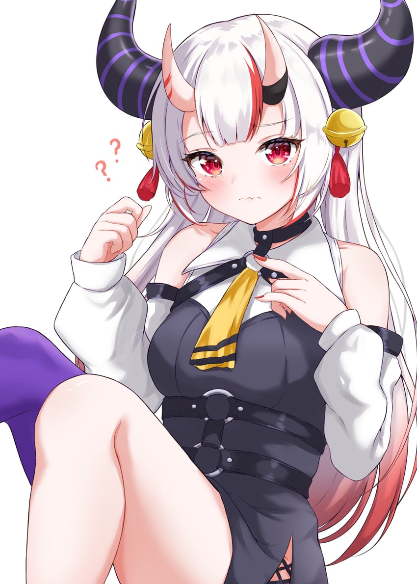 la+ darknesss and nakiri ayame (hololive) drawn by rinkaa_(lovelive765pro2)
