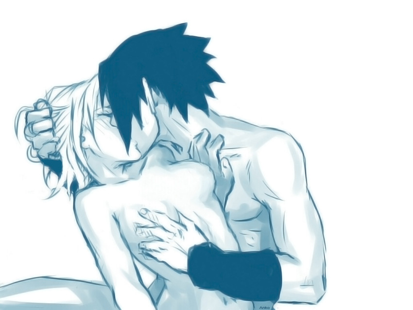 haruno sakura and uchiha sasuke (naruto and 1 more) drawn by anna_kokoro_(anko)
