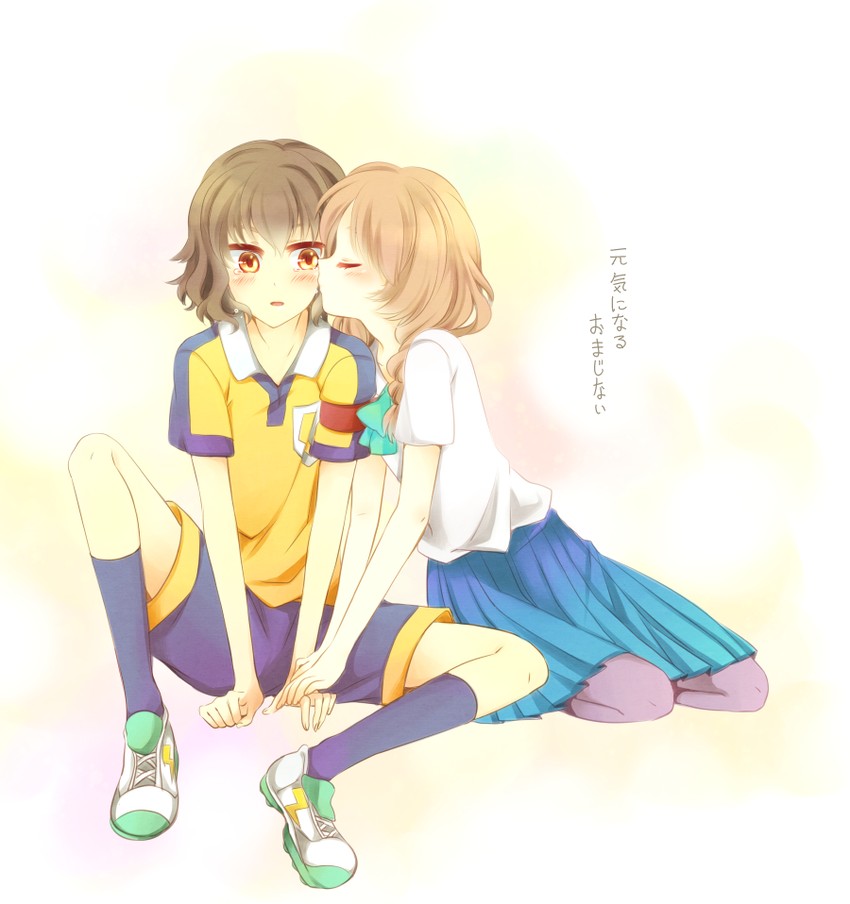 shindou takuto and yamana akane (inazuma eleven and 1 more) drawn by muzuki_uruu