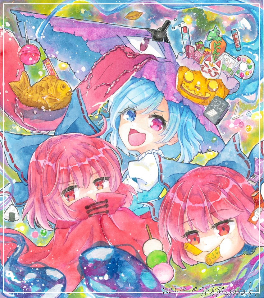 tatara kogasa and sekibanki (touhou) drawn by yamamori_uniko
