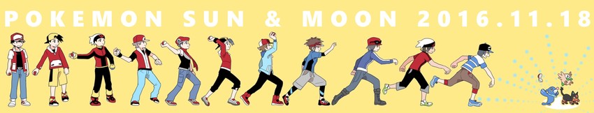 red, ethan, rowlet, hilbert, brendan, and 6 more (pokemon and 11 more) drawn by pumpkinpan