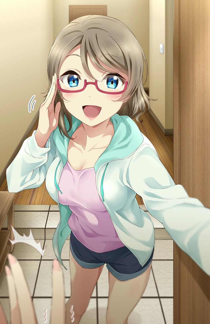 watanabe you and sakurauchi riko (love live! and 1 more) drawn by surfing_orange