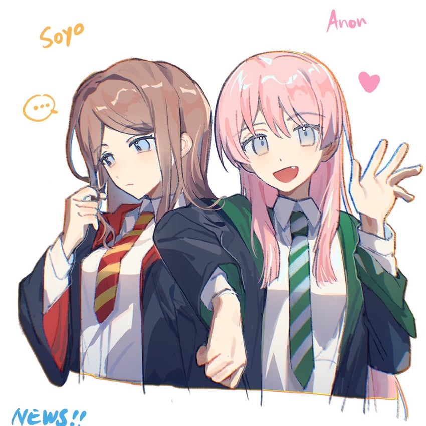 chihaya anon and nagasaki soyo (bang dream! and 1 more) drawn by mnyfn7