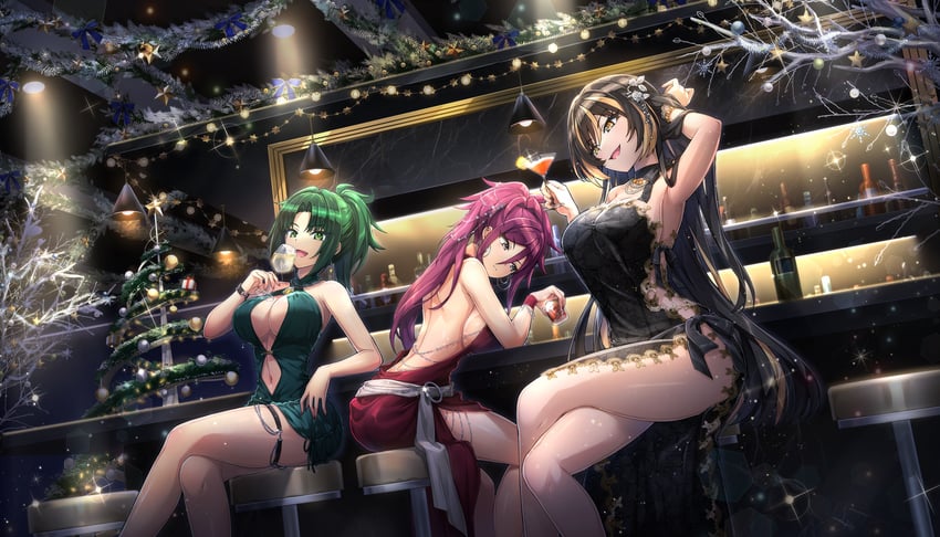 harunami anri, kurenashi yuuri, and amadea wolfa (dolphin wave) drawn by ootomo_takuji