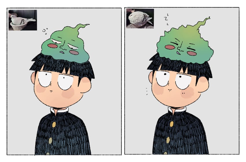 kageyama shigeo and ekubo (mob psycho 100) drawn by cutystuffy