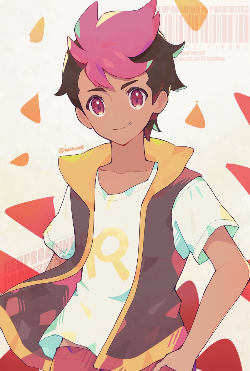 roy (pokemon and 1 more) drawn by haru_(haruxxe)