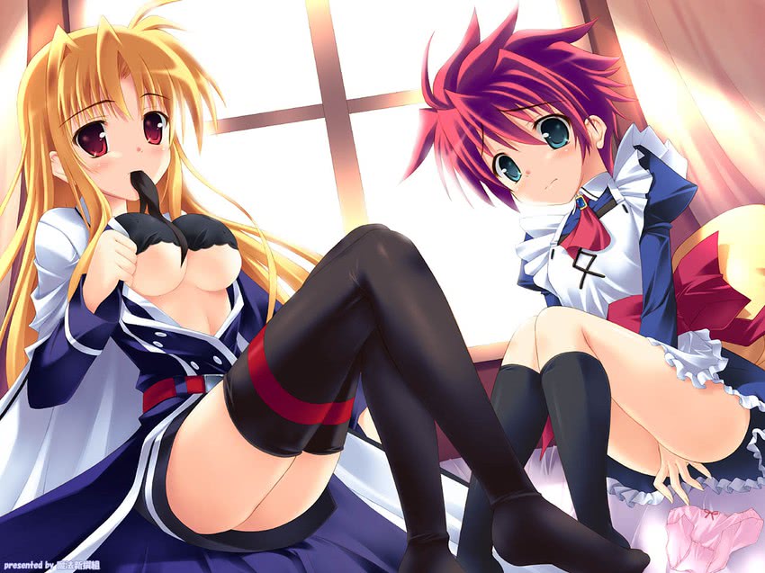 fate testarossa and erio mondial (lyrical nanoha and 1 more) drawn by kouzuki_hajime