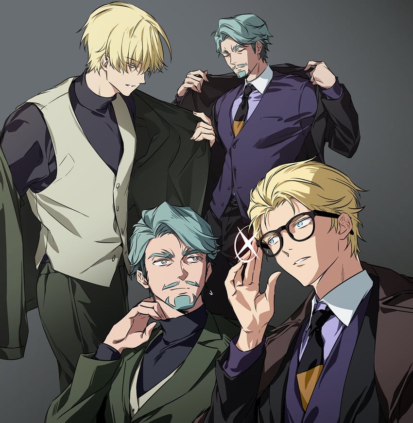 char aznable, challia bull, and shirouzu (gundam and 1 more) drawn by jonburrrr