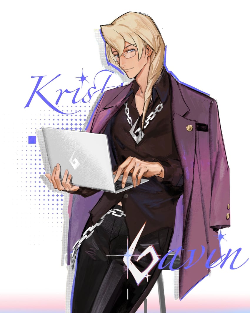 kristoph gavin (ace attorney and 1 more) drawn by wogesb