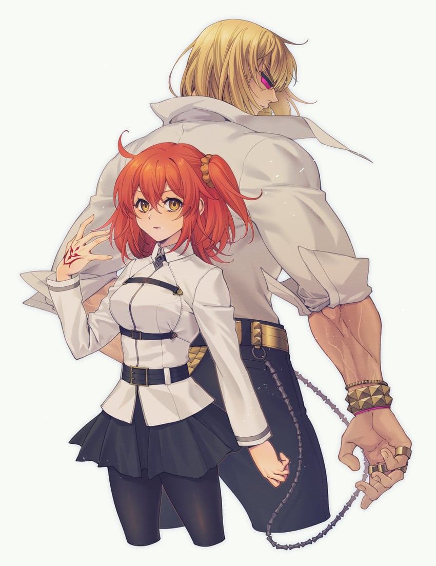 fujimaru ritsuka and sakata kintoki (fate and 1 more) drawn by zanshi