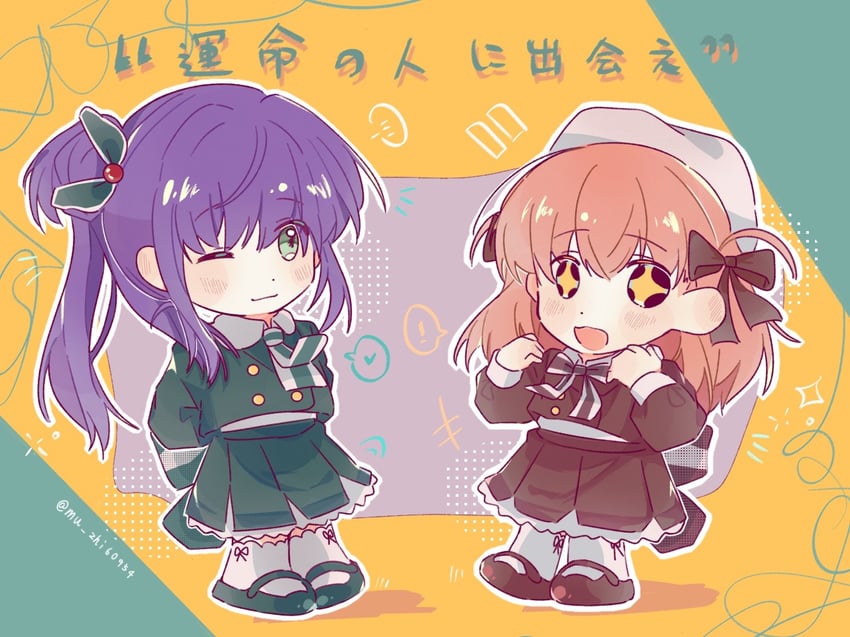hinoshita kaho and otomune kozue (love live! and 1 more) drawn by woodonly