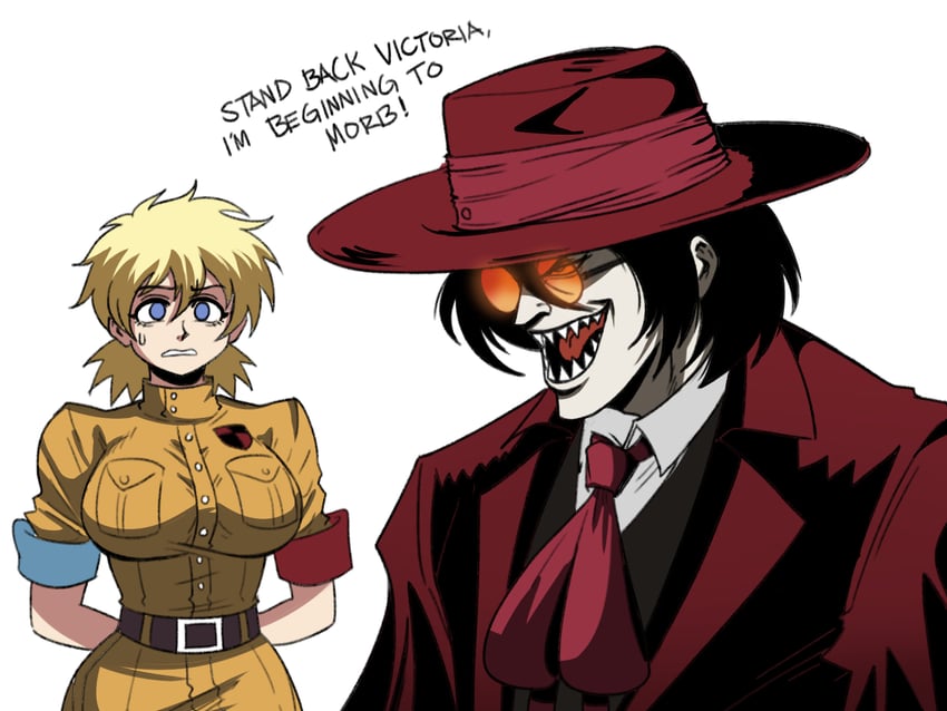 alucard and seras victoria (marvel and 4 more) drawn by tina_fate