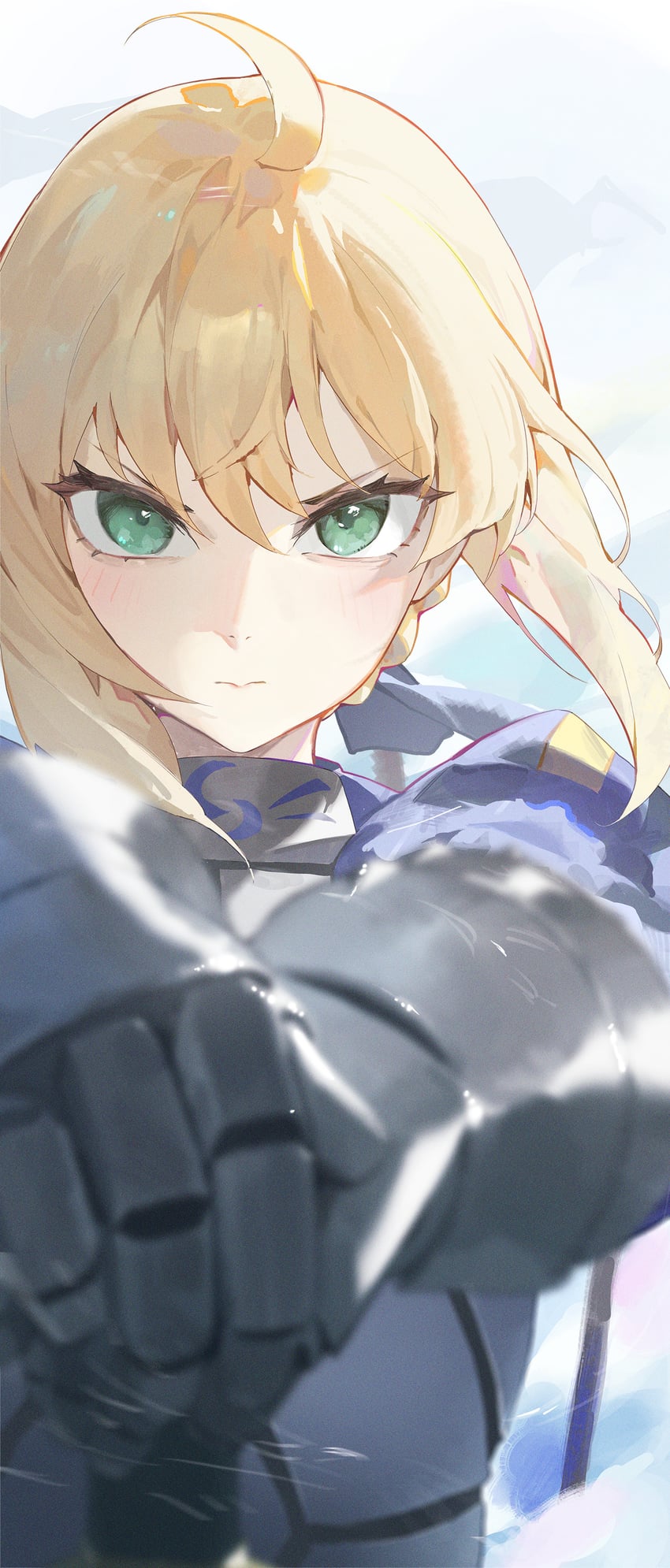 artoria pendragon and saber (fate and 1 more) drawn by kji_(rozo)