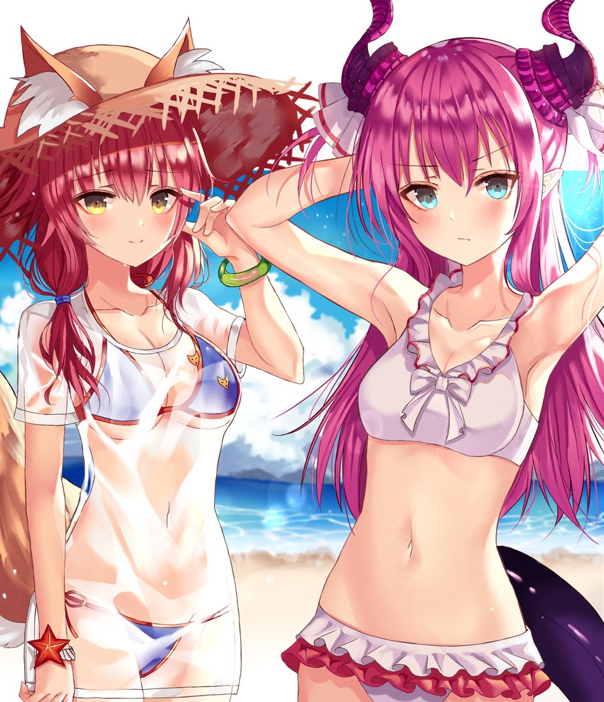 tamamo, tamamo no mae, and elizabeth bathory (fate and 3 more) drawn by shaffelli