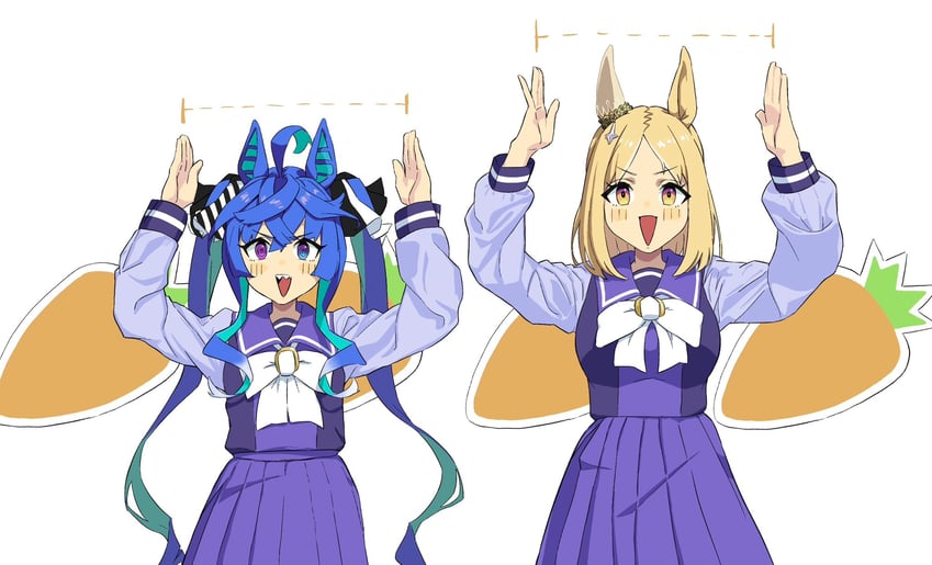 twin turbo and narita top road (umamusume and 1 more) drawn by makasero
