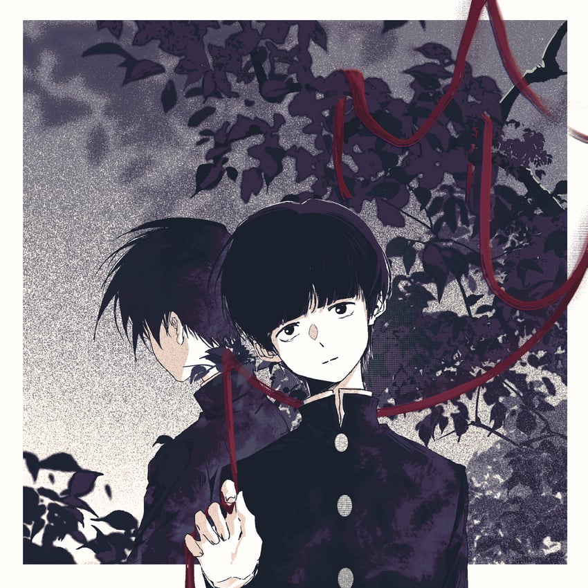 kageyama shigeo and kageyama ritsu (mob psycho 100) drawn by haoyueqianli711