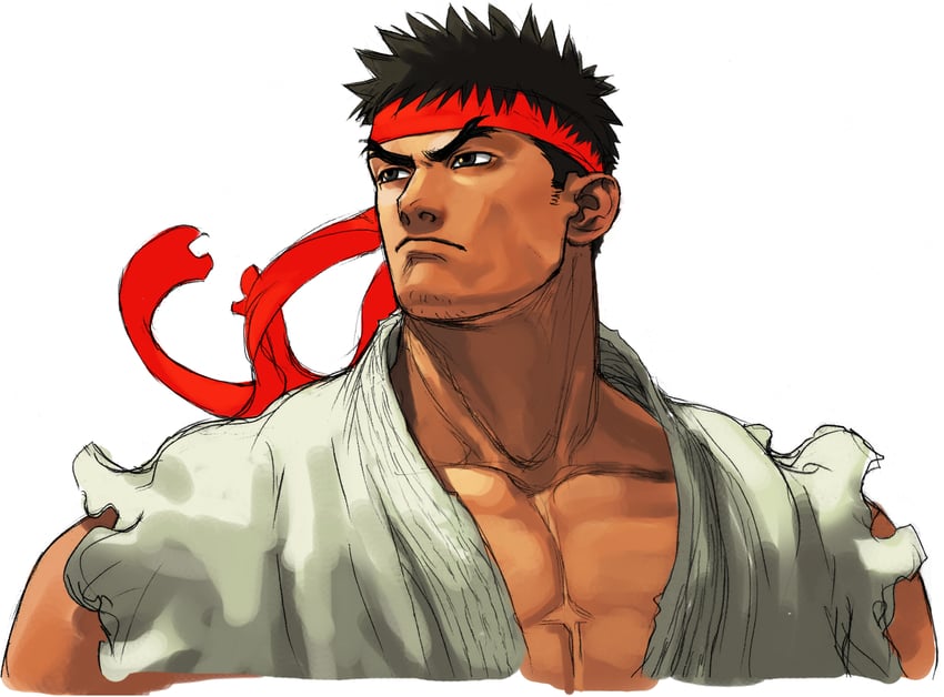 ryu (street fighter and 2 more) drawn by ikeno_daigo
