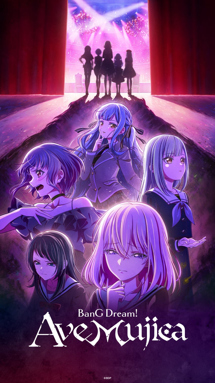 togawa sakiko, wakaba mutsumi, yahata umiri, misumi uika, mortis, and 5 more (bang dream! and 1 more)