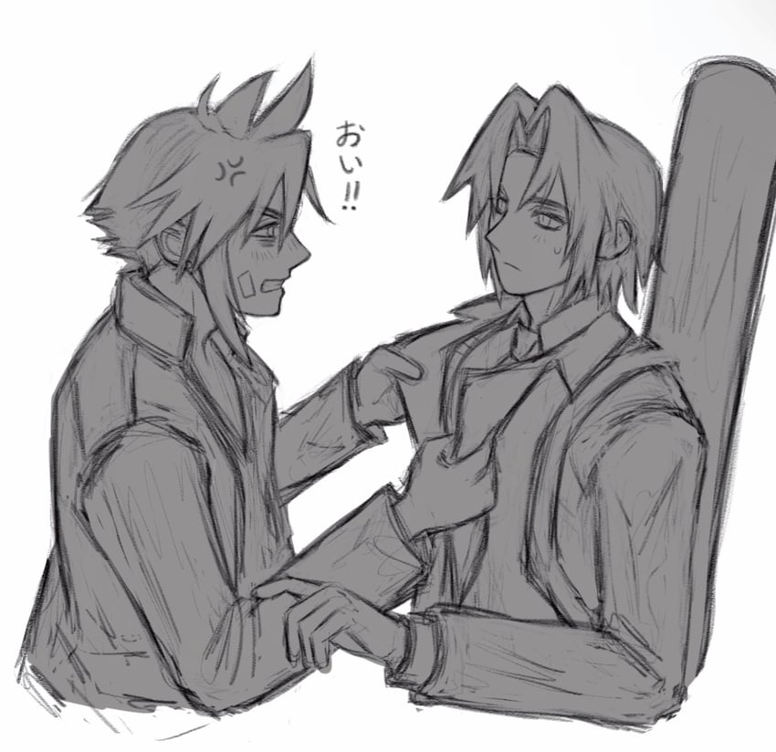 cloud strife and sephiroth (final fantasy and 2 more) drawn by mlkywy