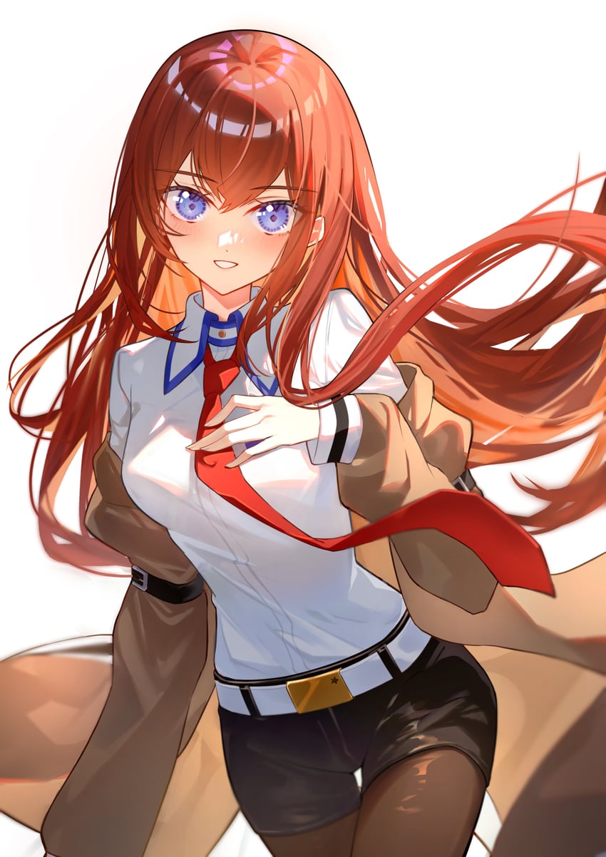 makise kurisu (science adventure and 1 more) drawn by shirase_rin