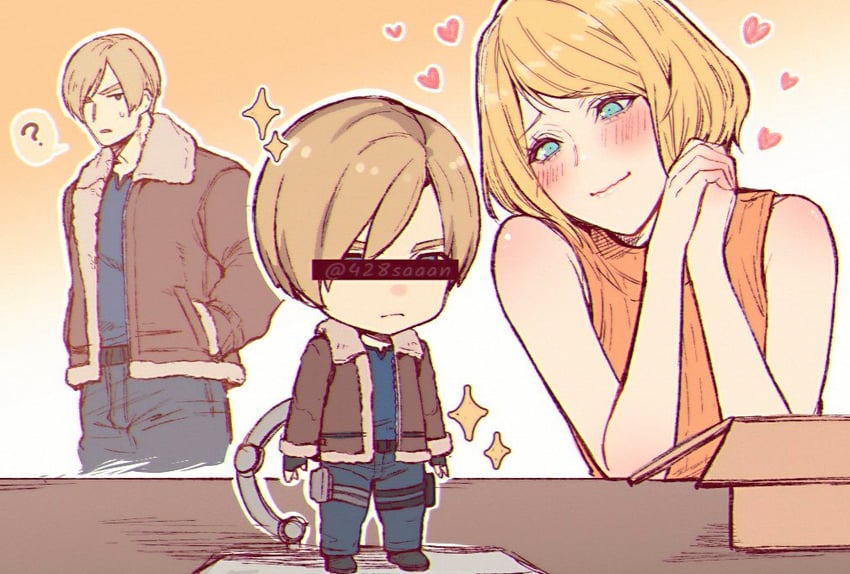 leon s. kennedy and ashley graham (resident evil and 1 more) drawn by 428saaan
