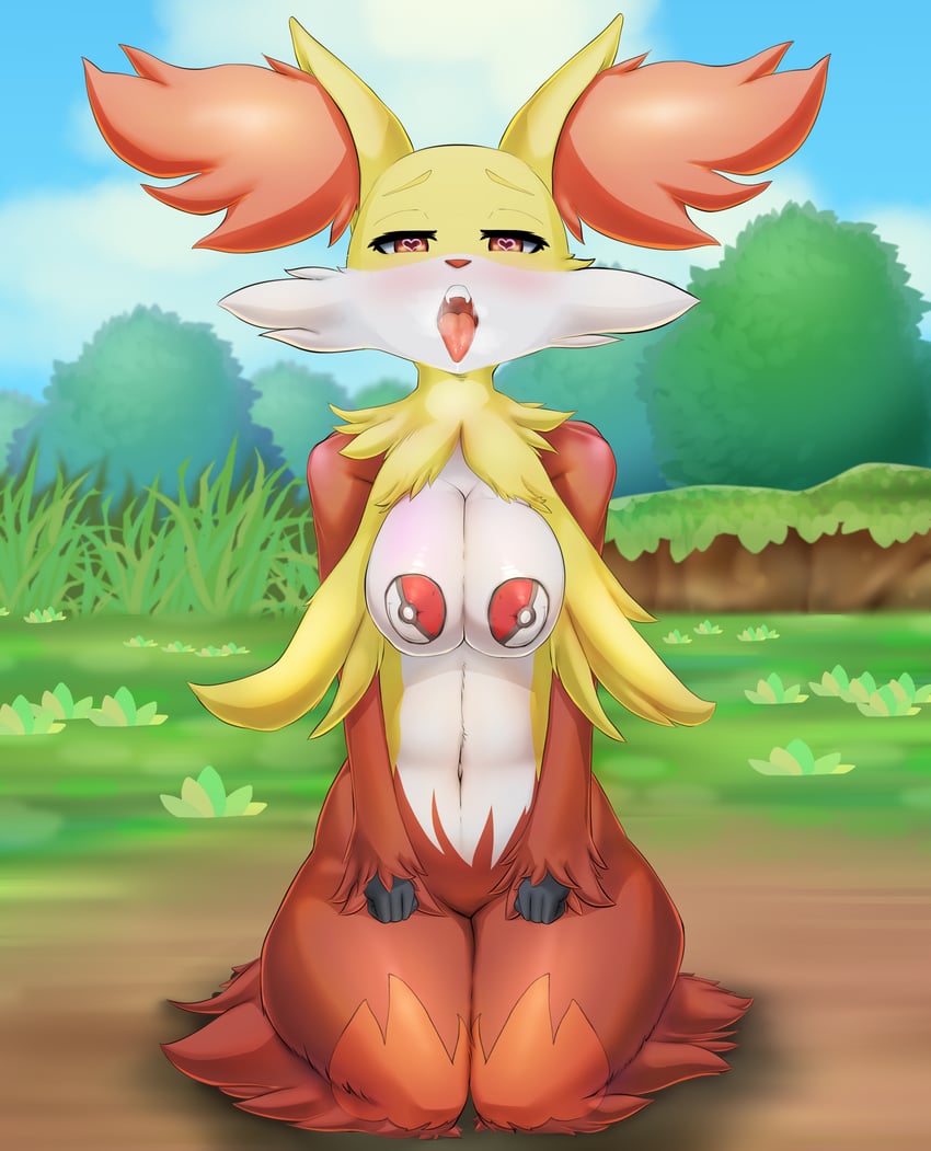 delphox (pokemon) drawn by hitmanatee