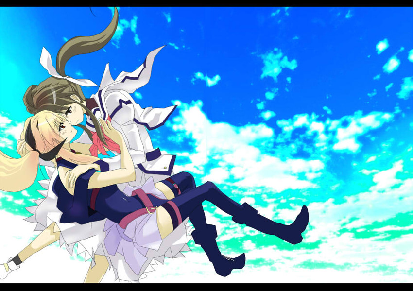 fate testarossa and takamachi nanoha (lyrical nanoha and 1 more) drawn by takamachiya