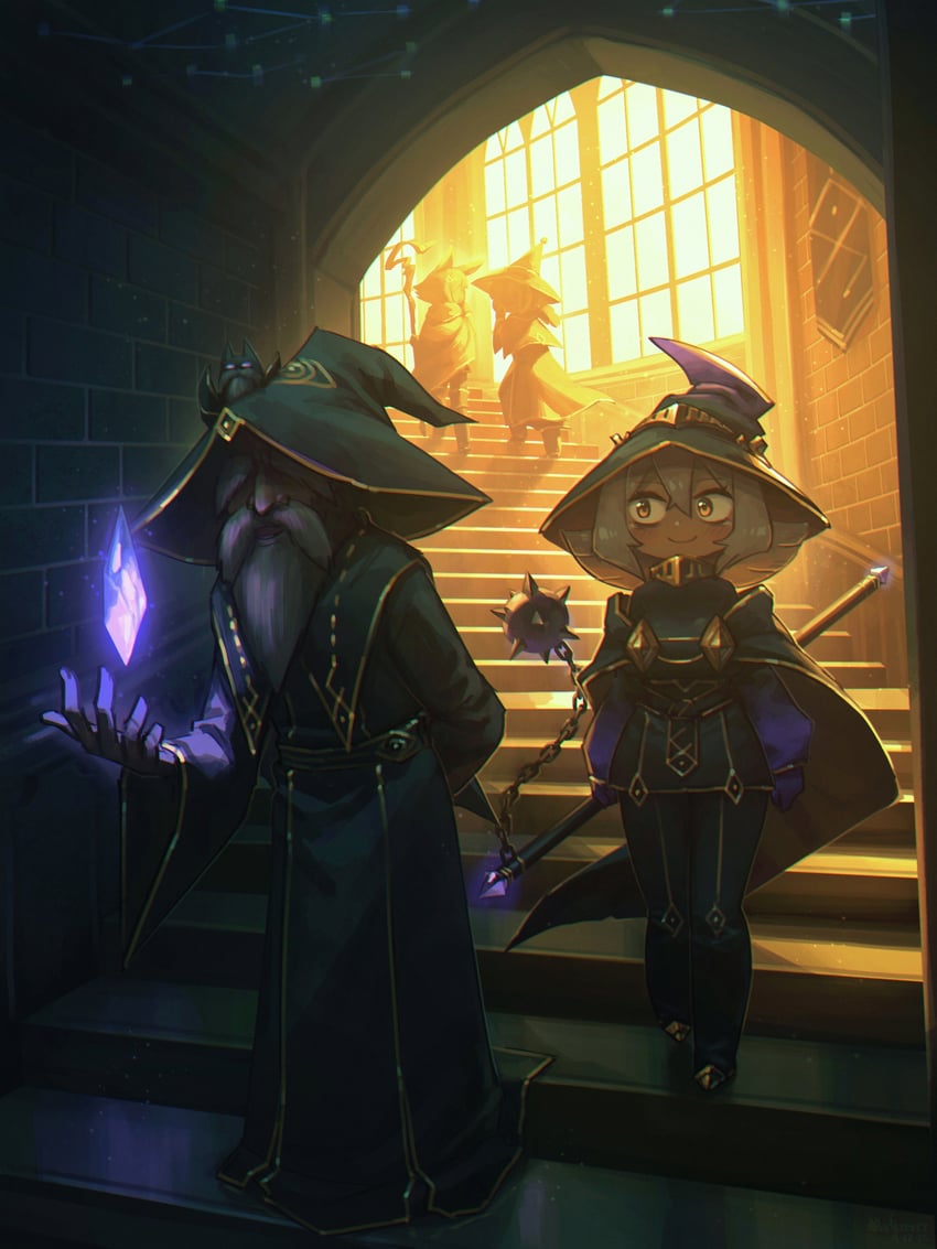flail witch and fahrinos (original) drawn by porforever