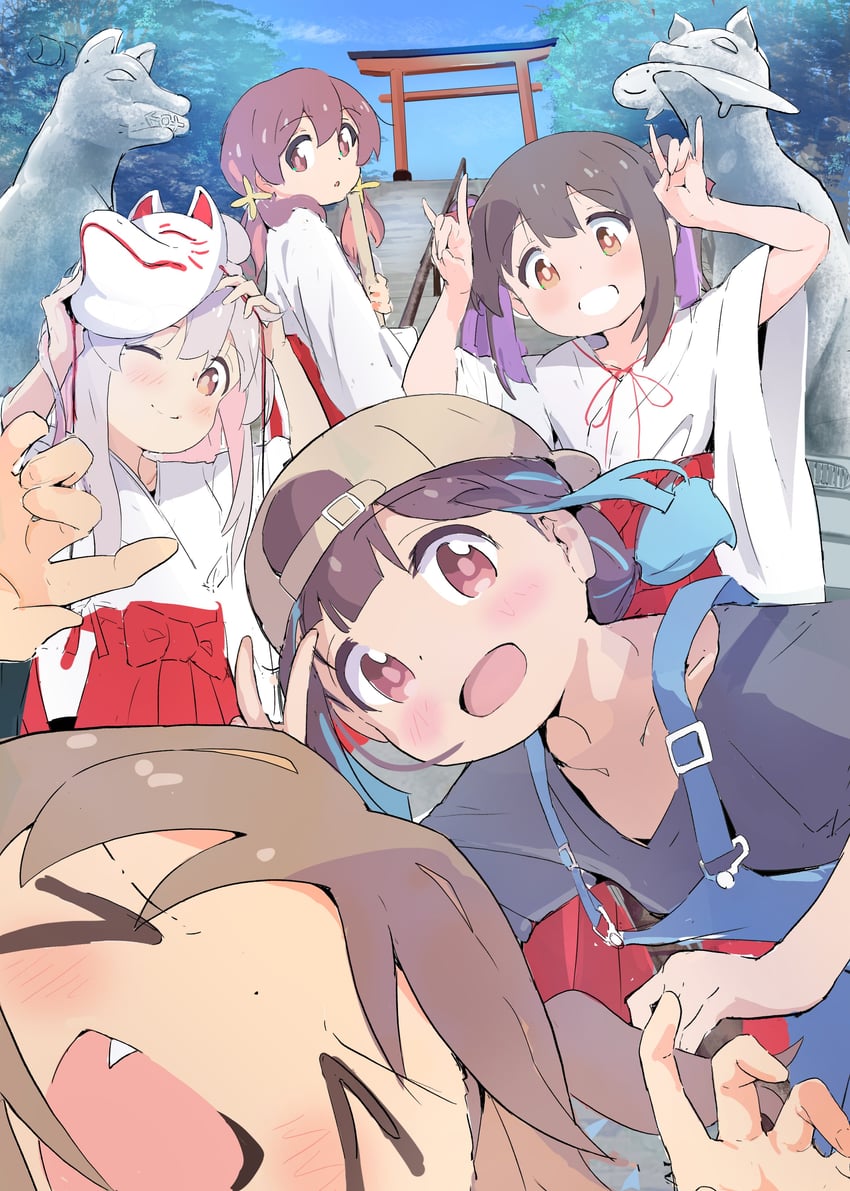 oyama mahiro, oyama mihari, hozuki momiji, oka asahi, and murosaki miyo (onii-chan wa oshimai!) drawn by murairamuraiari