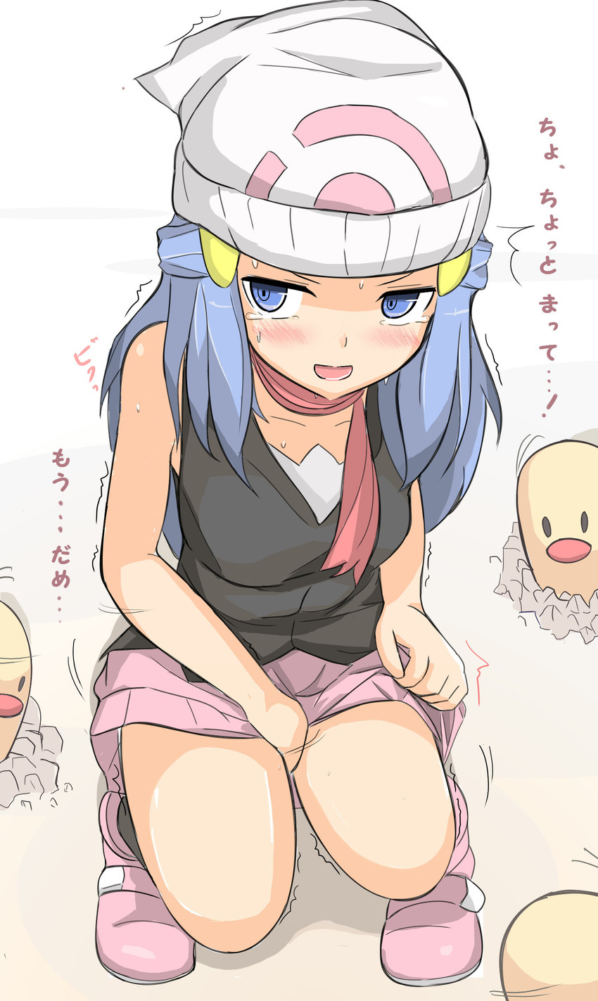 dawn and diglett (pokemon and 1 more) drawn by muroi_(fujisan0410)