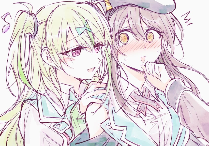 ooshima ichiko and ooshima isuzu (heaven burns red) drawn by opi