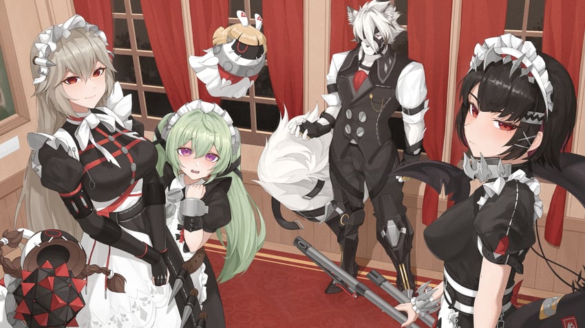 ellen joe, von lycaon, corin wickes, alexandrina sebastiane, drusilla, and 1 more (zenless zone zero) drawn by weimiaw