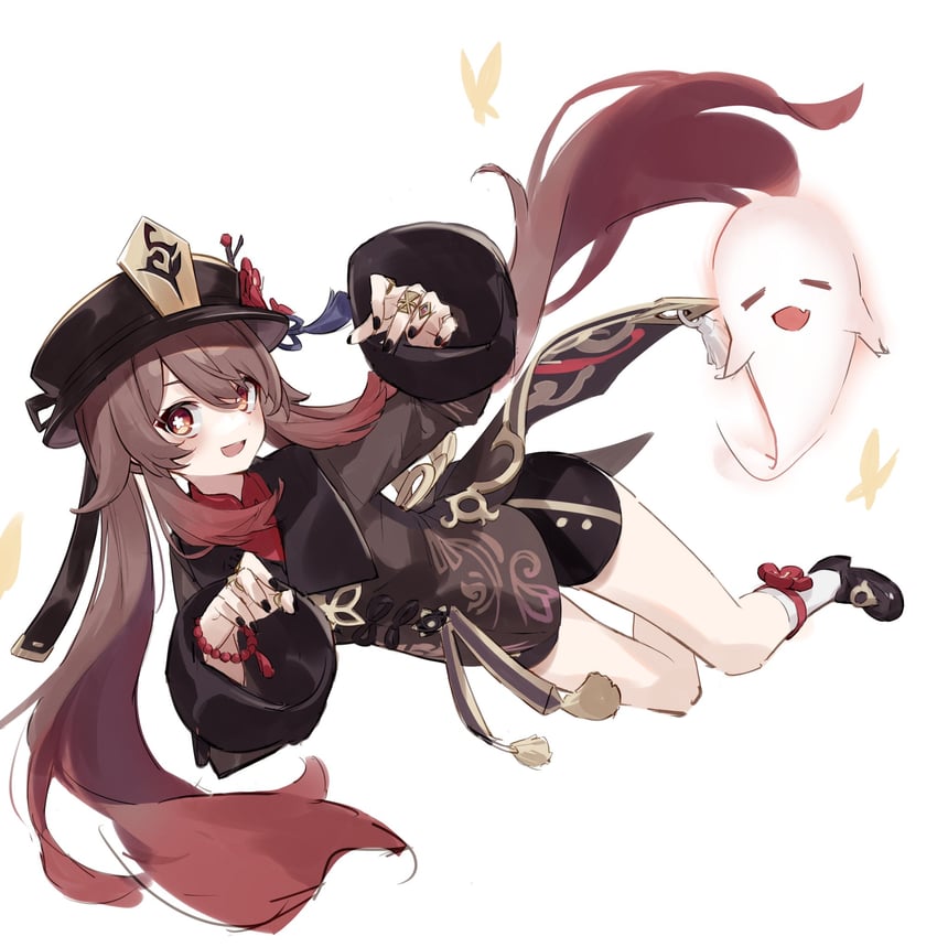 hu tao and boo tao (genshin impact) drawn by oguri_(oguri_yuta)