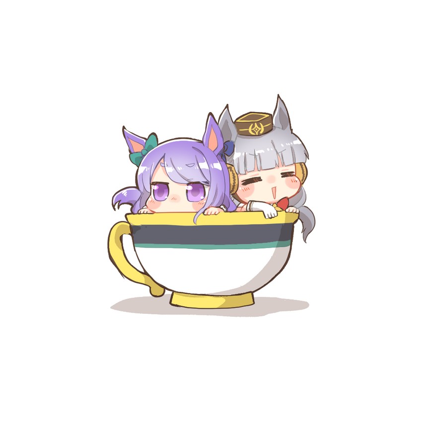 mejiro mcqueen and gold ship (umamusume) drawn by rebecca_(keinelove)