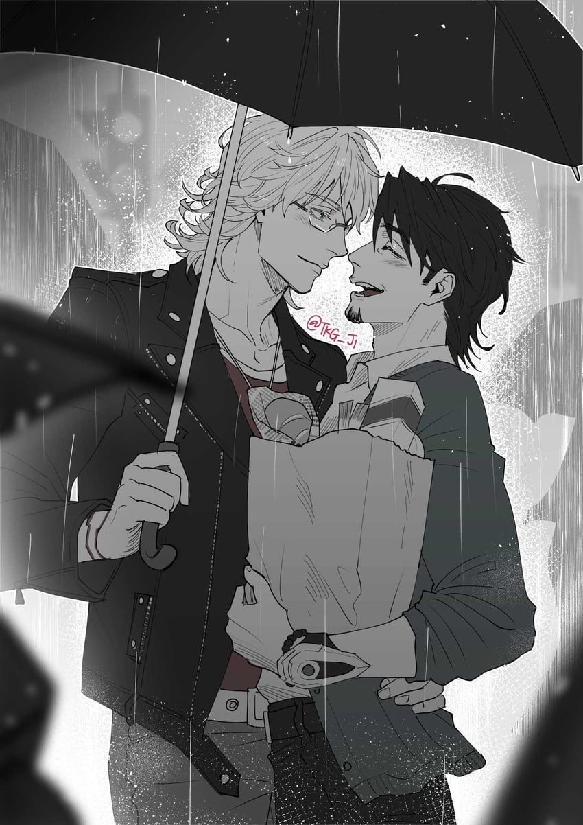 barnaby brooks jr. and kaburagi t. kotetsu (tiger & bunny) drawn by tkg_ji