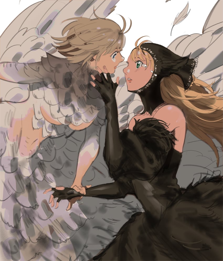 marcille donato and falin touden (dungeon meshi) drawn by shy_(ribboneels)