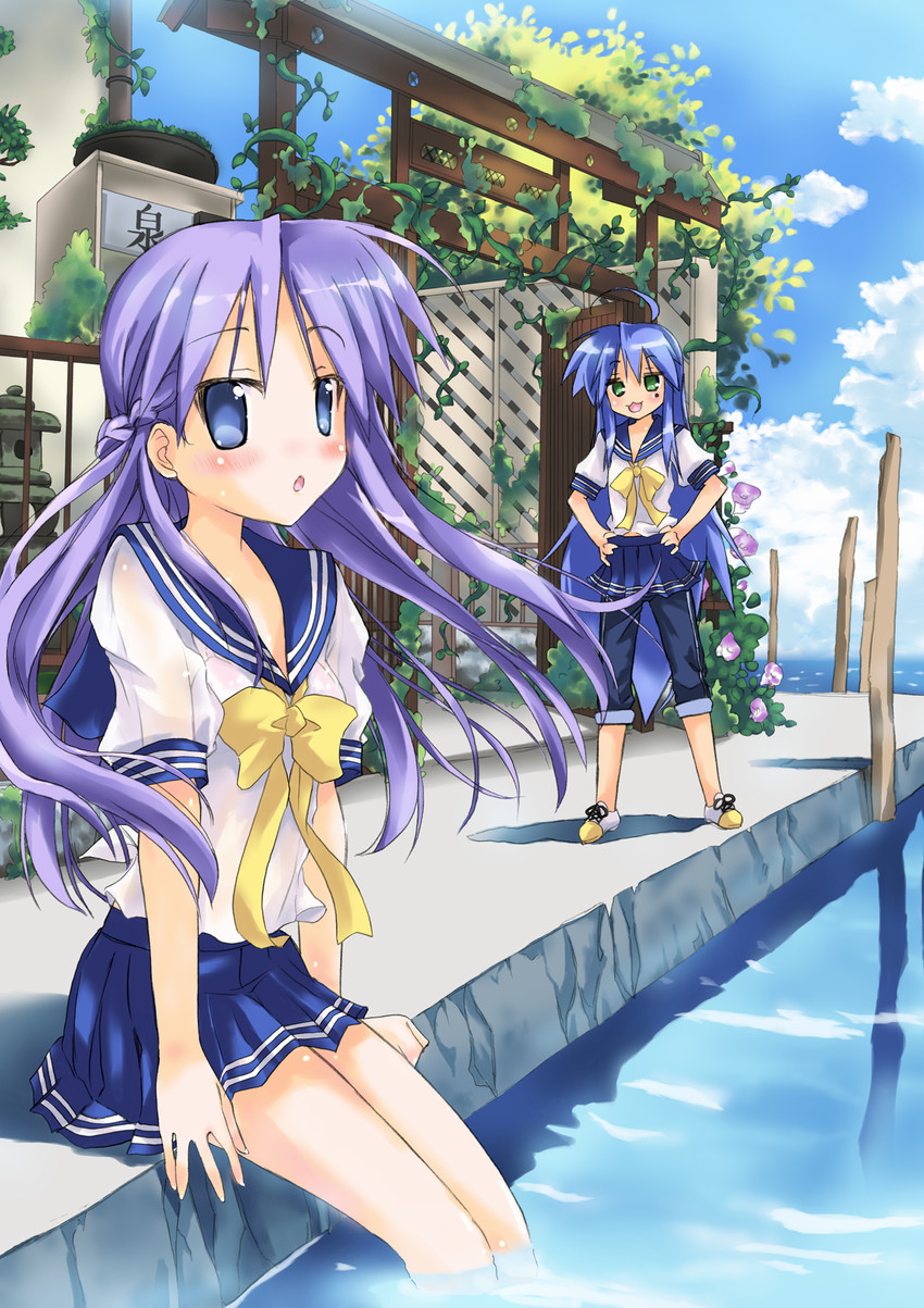 hiiragi kagami and izumi konata (lucky star) drawn by nyanmilla