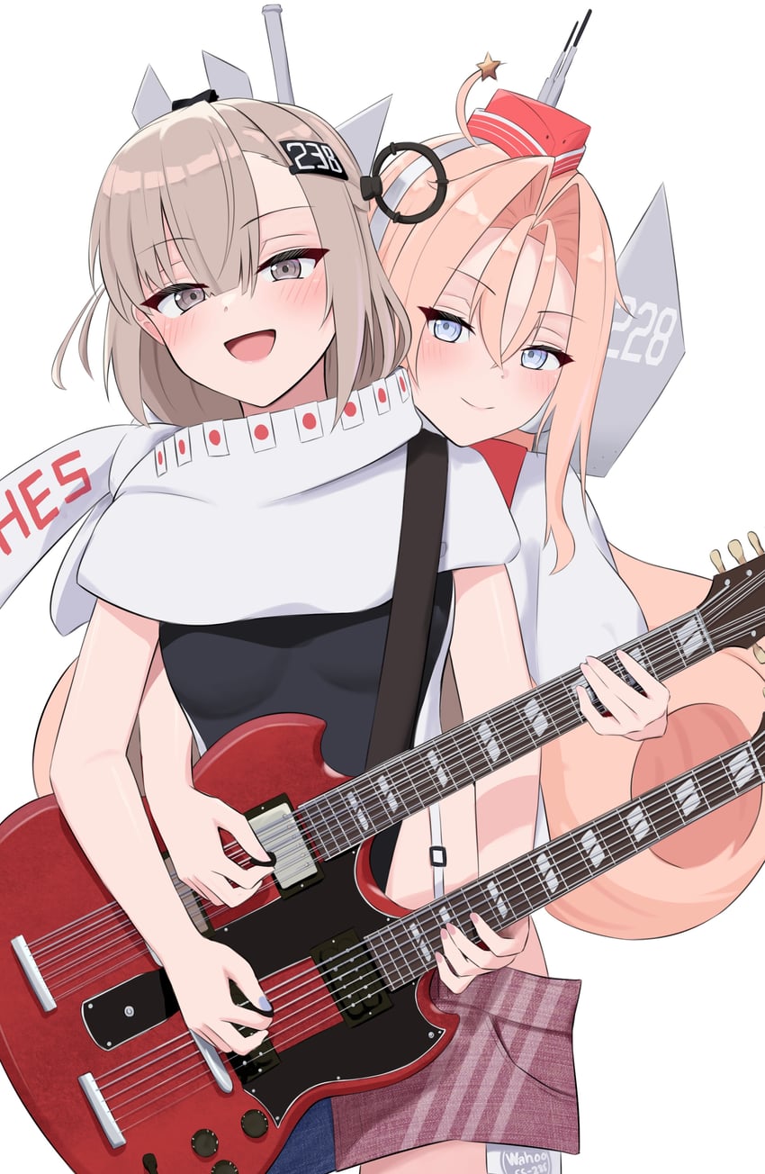 drum, wahoo, and wahoo kai (kantai collection) drawn by l_meet
