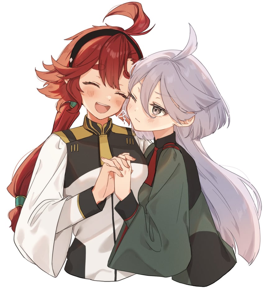 suletta mercury and miorine rembran (gundam and 1 more) drawn by kaminari_kinenbi