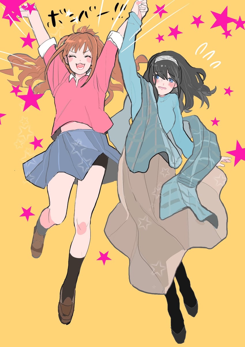 sagisawa fumika and hino akane (idolmaster and 2 more) drawn by niwaka_(niwakadeath)
