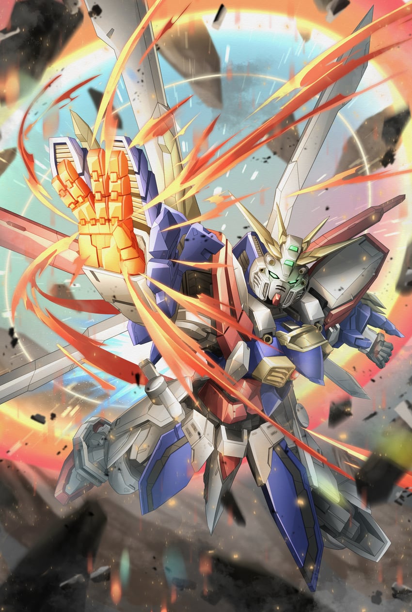 god gundam (gundam and 1 more) drawn by troy_(oxaa01ex)